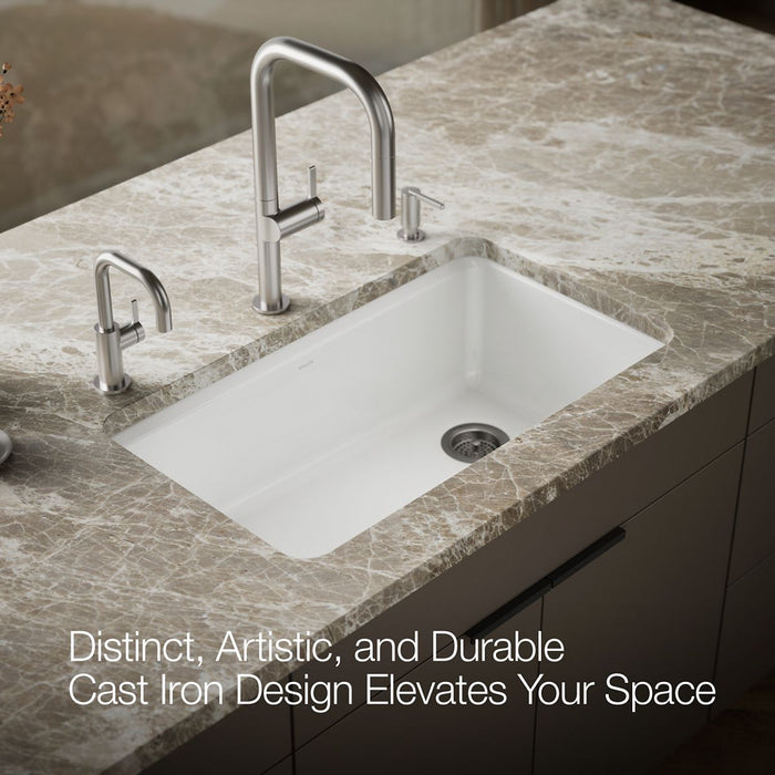 KOHLER K-5871-5UPC Riverby 33" undermount single-bowl workstation kitchen sink