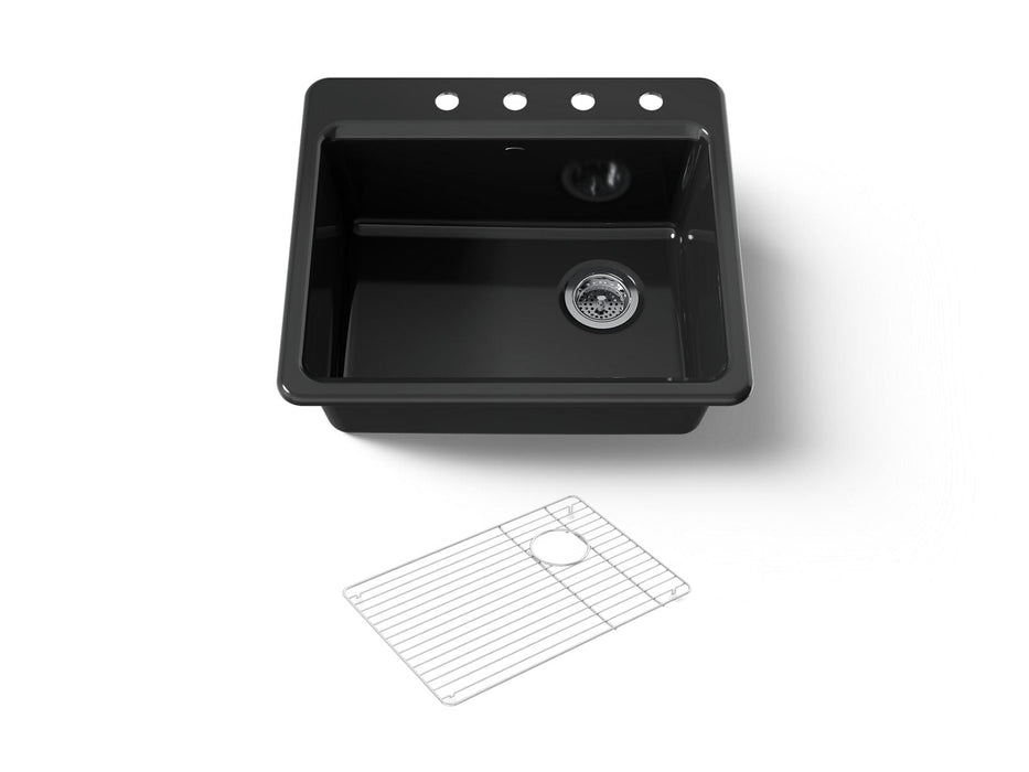 KOHLER K-5872-4A1 Riverby 25" top-mount single-bowl kitchen sink