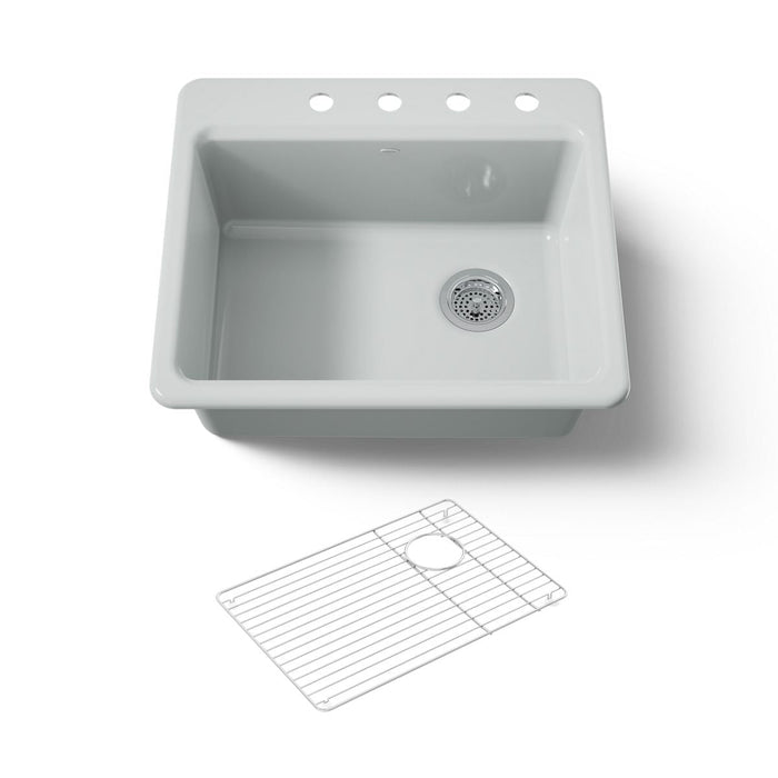 KOHLER K-5872-4A1 Riverby 25" top-mount single-bowl kitchen sink