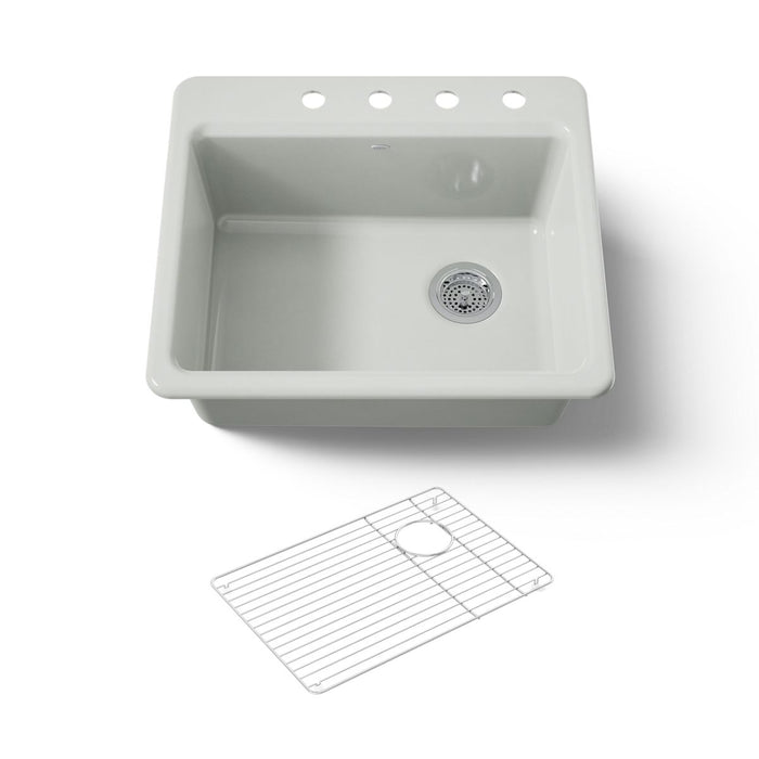 KOHLER K-5872-4A1 Riverby 25" top-mount single-bowl kitchen sink