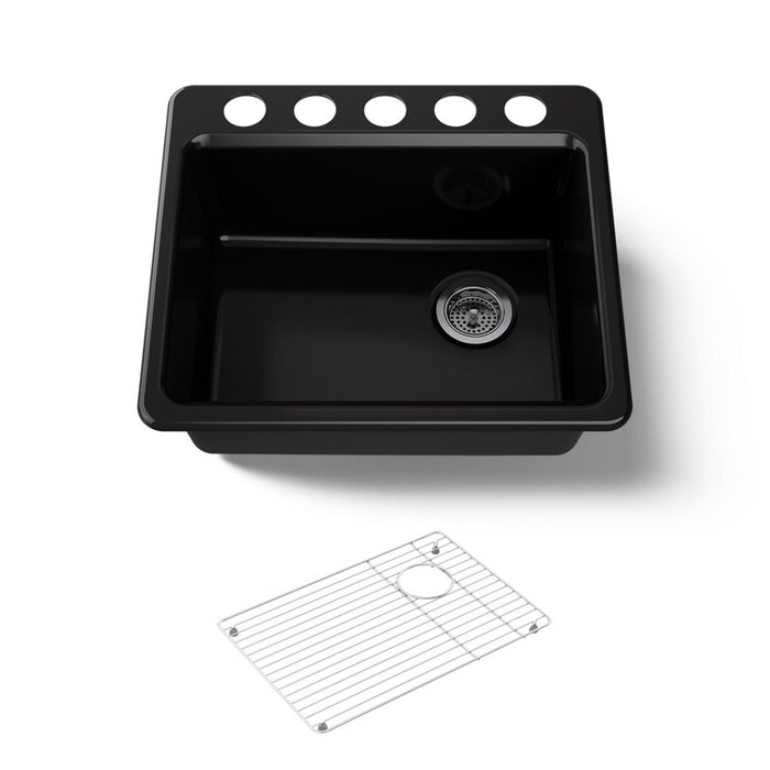 KOHLER K-5872-5UA1 Riverby 25" undermount single-bowl kitchen sink