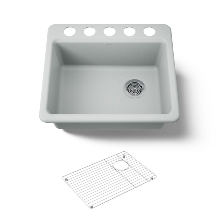 KOHLER K-5872-5UA1 Riverby 25" undermount single-bowl kitchen sink