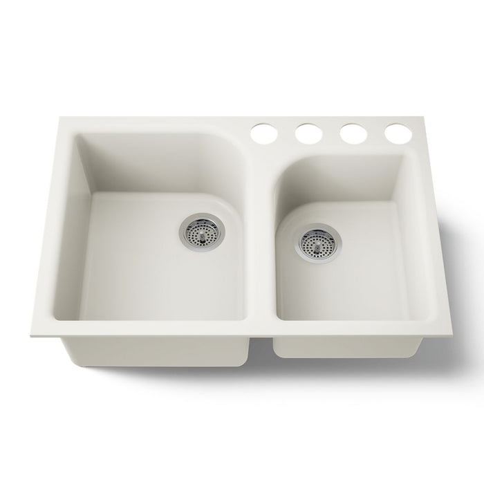 KOHLER K-5931-4U Executive Chef 33" undermount double-bowl kitchen sink