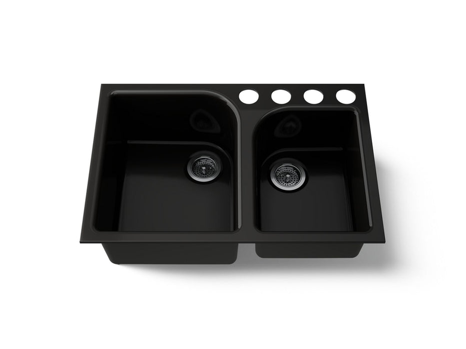KOHLER K-5931-4U Executive Chef 33" undermount double-bowl kitchen sink