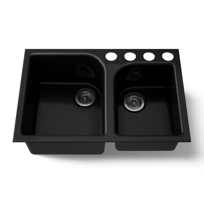 KOHLER K-5931-4U Executive Chef 33" undermount double-bowl kitchen sink