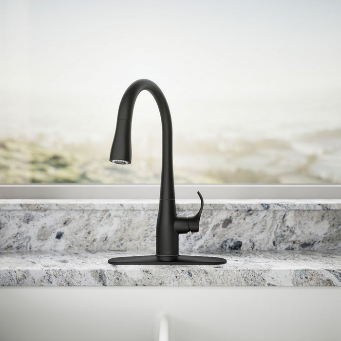 KOHLER K-597 Simplice Compact pull-down kitchen sink faucet with three-function sprayhead