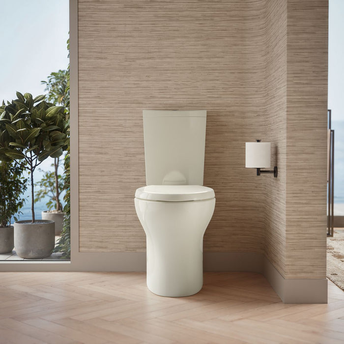 KOHLER K-6355 Persuade Two-piece elongated toilet with skirted trapway, dual-flush, biscuit - view 5