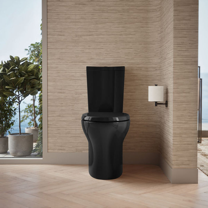 KOHLER K-6355 Persuade Two-piece elongated toilet with skirted trapway, dual-flush, black black - view 5