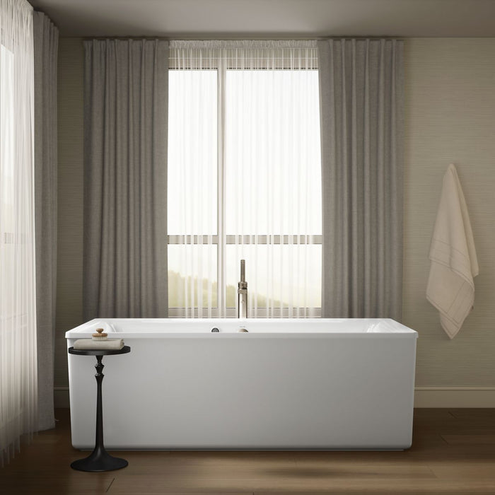 KOHLER K-6366-W1 Stargaze 72" x 36" freestanding bath with Bask heated surface and straight shroud