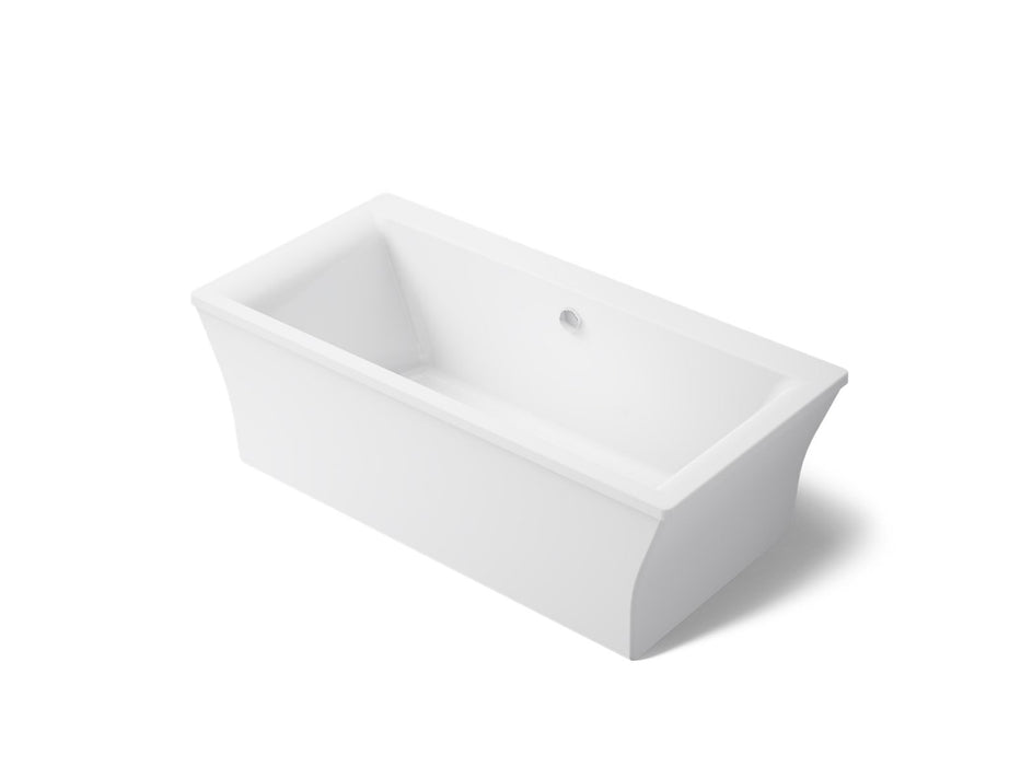 KOHLER K-6367-0 K-6367 Stargaze 72" x 36" Freestanding Bath with Fluted Shroud, white