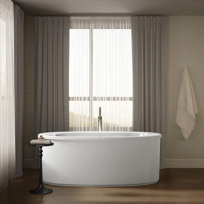 KOHLER K-6368-0 K-6368 Sunstruck 65-1/2" x 35-1/2" Freestanding Bath, Straight Shroud, white - view 5
