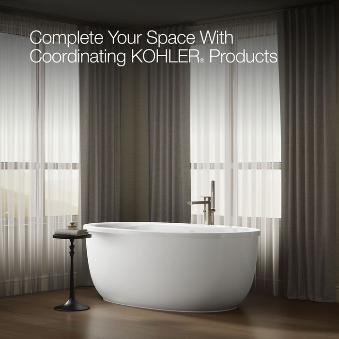 KOHLER K-6369-0 K-6369 Sunstruck 65-1/2" x 35-1/2" Freestanding Bath with Fluted Shroud