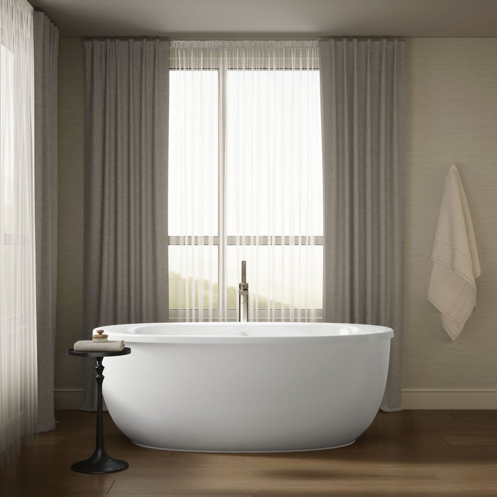 KOHLER K-6369-0 K-6369 Sunstruck 65-1/2" x 35-1/2" Freestanding Bath with Fluted Shroud
