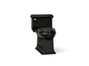 KOHLER K-6424 Memoirs Classic One-piece compact elongated toilet with skirted trapway, 1.28 gpf, black black