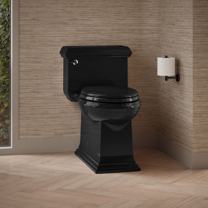 KOHLER K-6424 Memoirs Classic One-piece compact elongated toilet with skirted trapway, 1.28 gpf, black black - view 5