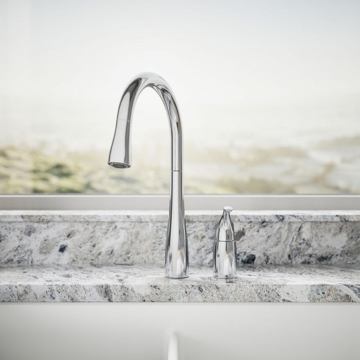 KOHLER K-647 Simplice Pull-down kitchen sink faucet with three-function sprayhead
