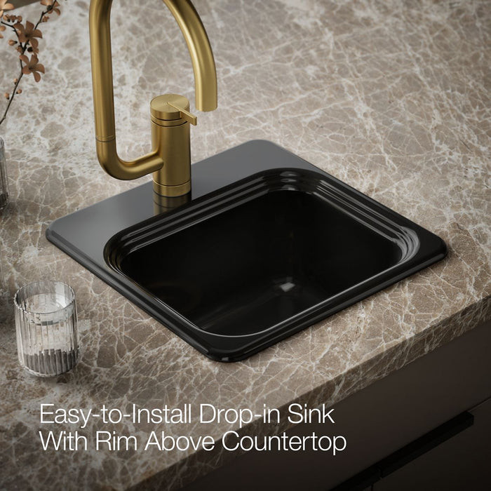 KOHLER K-6579-1 Northland 15" top-mount single-bowl bar sink