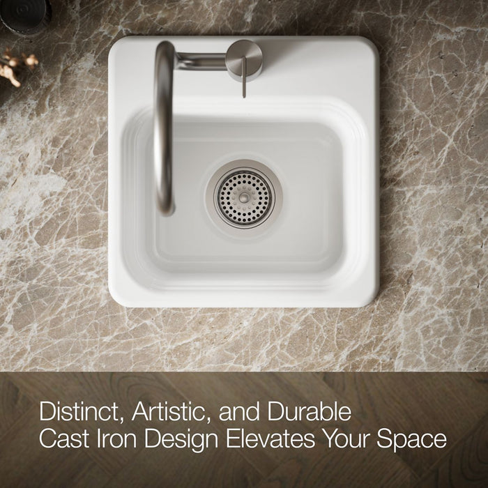 KOHLER K-6579-1 Northland 15" top-mount single-bowl bar sink