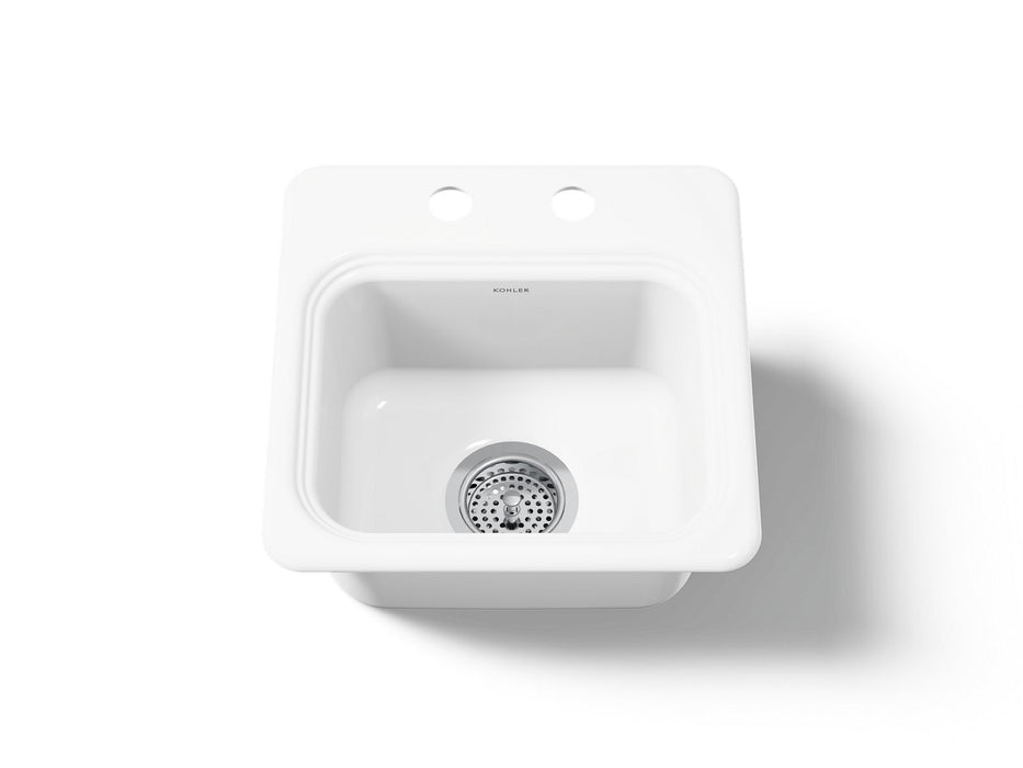 KOHLER K-6579-2 Northland 15" top-mount single-bowl bar sink