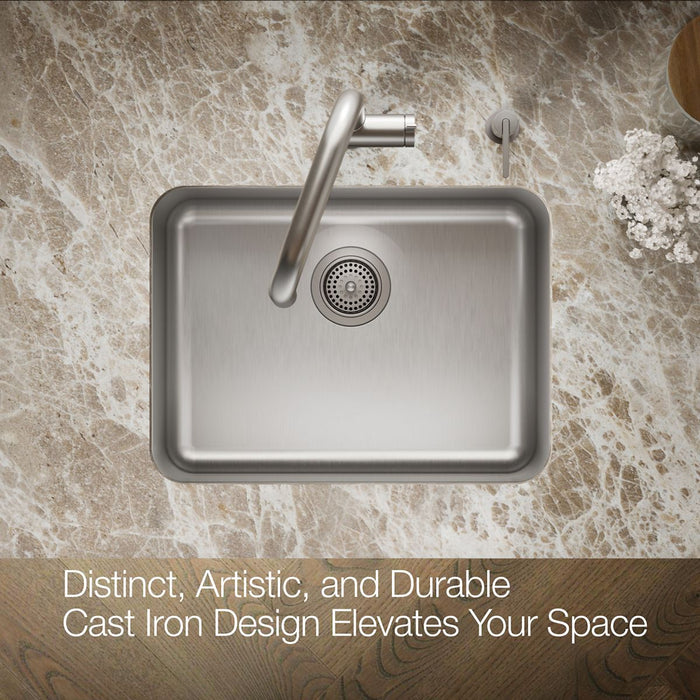KOHLER K-6661 Undertone 23" undermount single-bowl utility sink, stainless steel - view 3