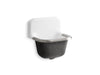 KOHLER K-6718-0 K-6718 Bannon 22-1/4" x 18-1/4" Wall-mount or P-trap Mount Service Sink with Rim Guard and Blank Back, white