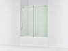 KOHLER K-701694-L Composed 62" H sliding bath door with 3/8"-thick glass, bright polished silver