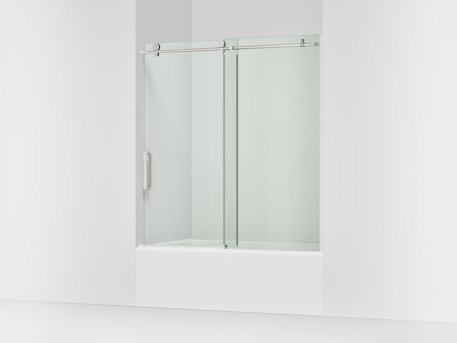 KOHLER K-701694-L Composed 62" H sliding bath door with 3/8"-thick glass, bright polished silver