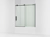 KOHLER K-701694-L Composed 62" H sliding bath door with 3/8"-thick glass, matte black
