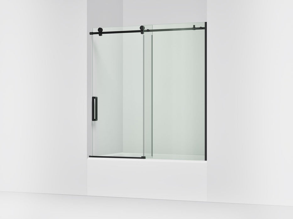 KOHLER K-701694-L Composed 62" H sliding bath door with 3/8"-thick glass, matte black