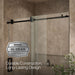 KOHLER K-701694-L Composed 62" H sliding bath door with 3/8"-thick glass, matte black - view 5