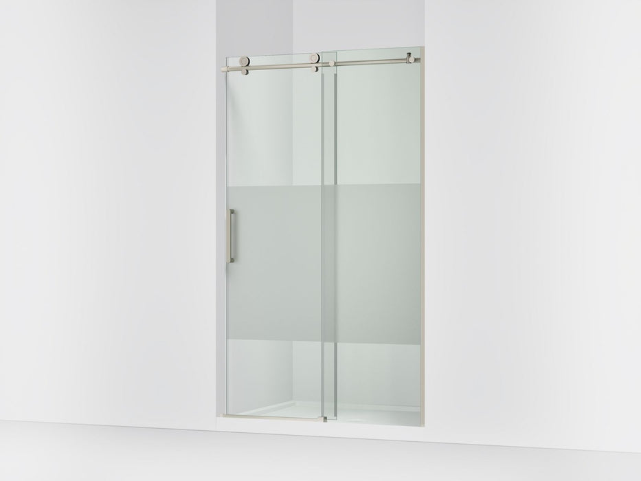 KOHLER K-701695-G81 Composed 78" H sliding shower door with 3/8"-thick glass, anodized brushed nickel