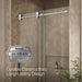 KOHLER K-701695-L Composed Sliding shower door, 78" H x 44-1/8 - 47-7/8" W, with 3/8" thick Crystal Clear glass, bright...