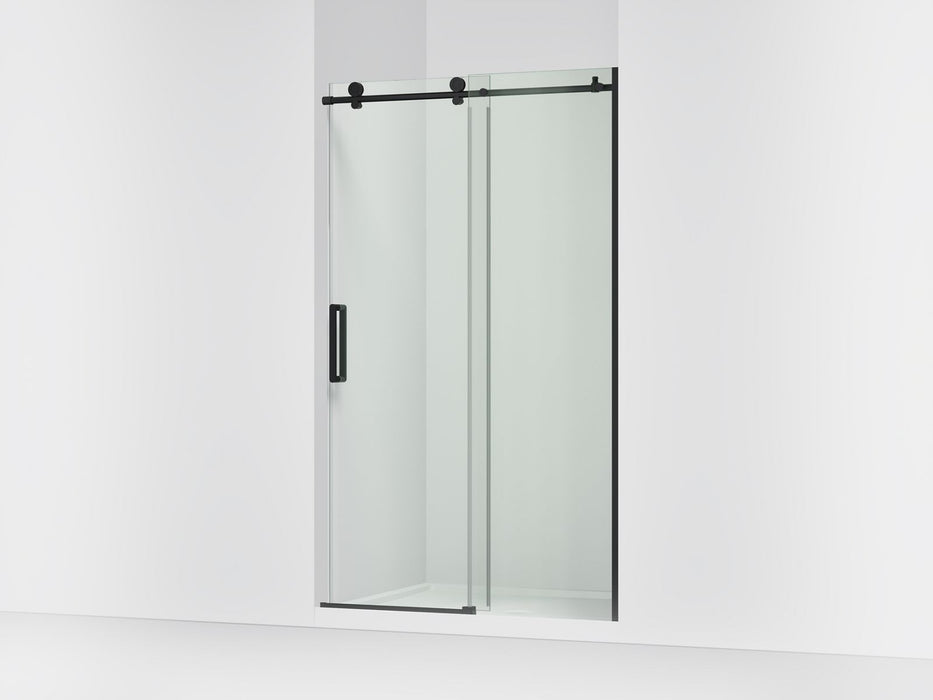 KOHLER K-701695-L Composed Sliding shower door, 78" H x 44-1/8 - 47-7/8" W, with 3/8" thick Crystal Clear glass, matte black