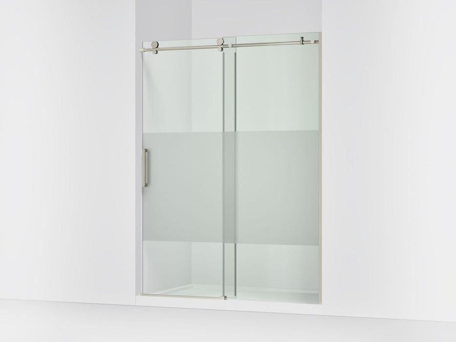 KOHLER K-701696-G81 Composed 78" sliding shower door with 3/8"-thick glass, anodized brushed nickel