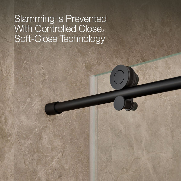 KOHLER K-701696-G81 Composed 78" sliding shower door with 3/8"-thick glass, matte black - view 5