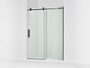 KOHLER K-701696-L Composed Sliding shower door, 78" H x 56-1/8 - 59-7/8" W, with 3/8" thick Crystal Clear glass, matte black