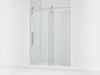 KOHLER K-701725-10L Artifacts 80-7/8" H sliding shower door with 3/8"-thick glass, vibrant polished nickel