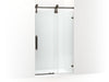 KOHLER K-701727-10L Artifacts 80-7/8" H sliding shower door with 3/8"-thick glass, oil rubbed bronze