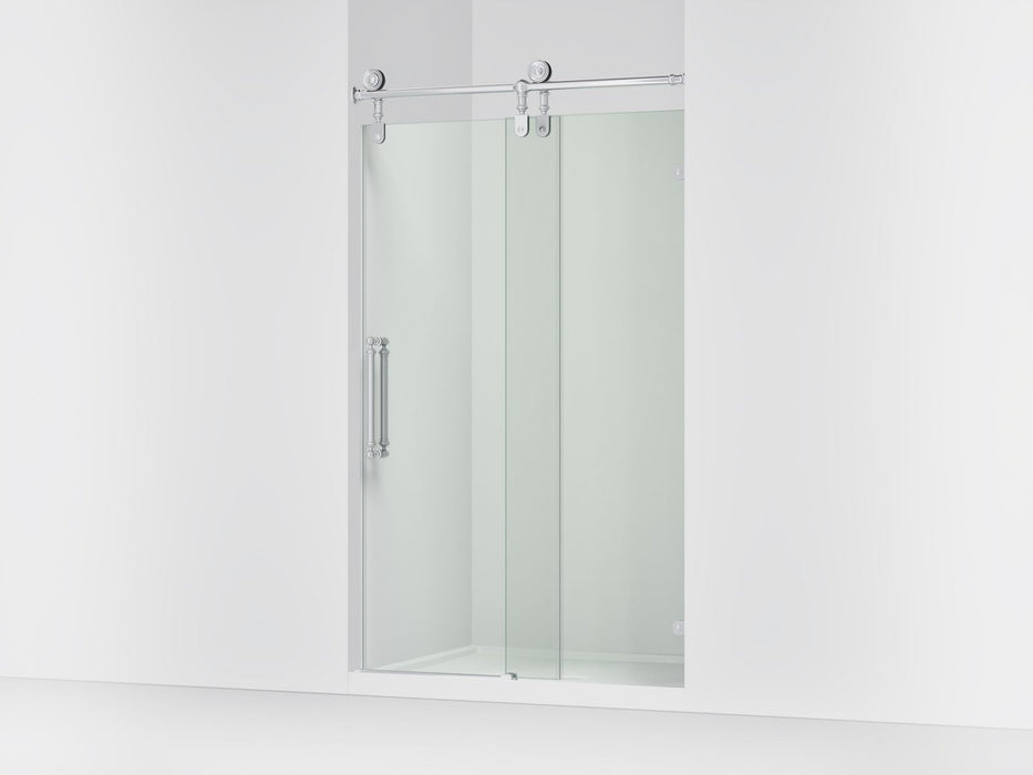KOHLER K-701727-10L Artifacts 80-7/8" H sliding shower door with 3/8"-thick glass, polished chrome