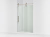 KOHLER K-701727-10L Artifacts 80-7/8" H sliding shower door with 3/8"-thick glass, vibrant brushed nickel