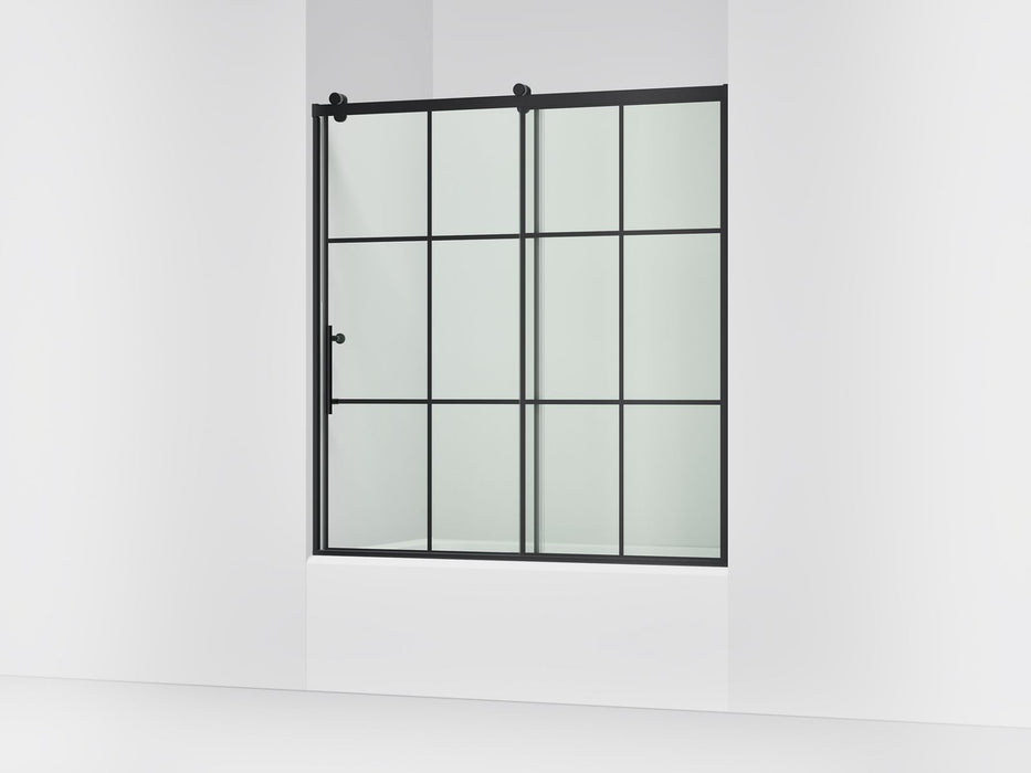 KOHLER K-702253-10G79 Rely 62-1/2" H sliding bath door with 3/8"-thick glass, matte black