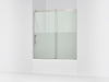 KOHLER K-702253-10G81 Rely 62-1/2" H sliding bath door with 3/8"-thick glass, anodized brushed nickel