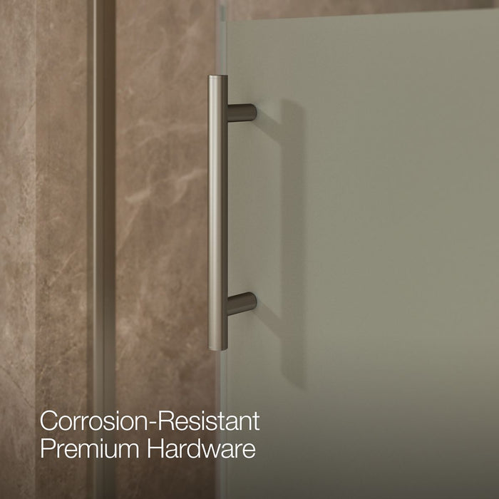 KOHLER K-702253-10G81 Rely 62-1/2" H sliding bath door with 3/8"-thick glass, anodized brushed nickel - view 5