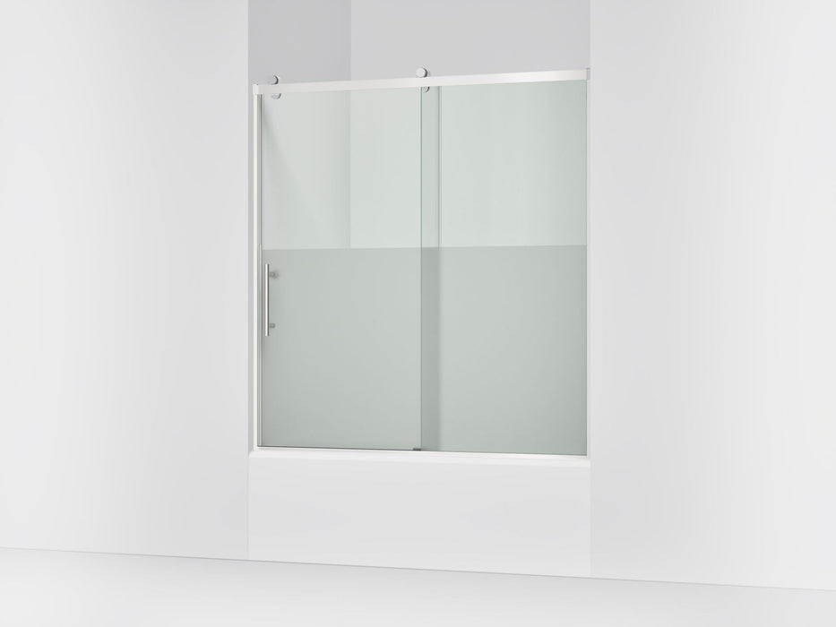 KOHLER K-702253-10G81 Rely 62-1/2" H sliding bath door with 3/8"-thick glass, bright polished silver
