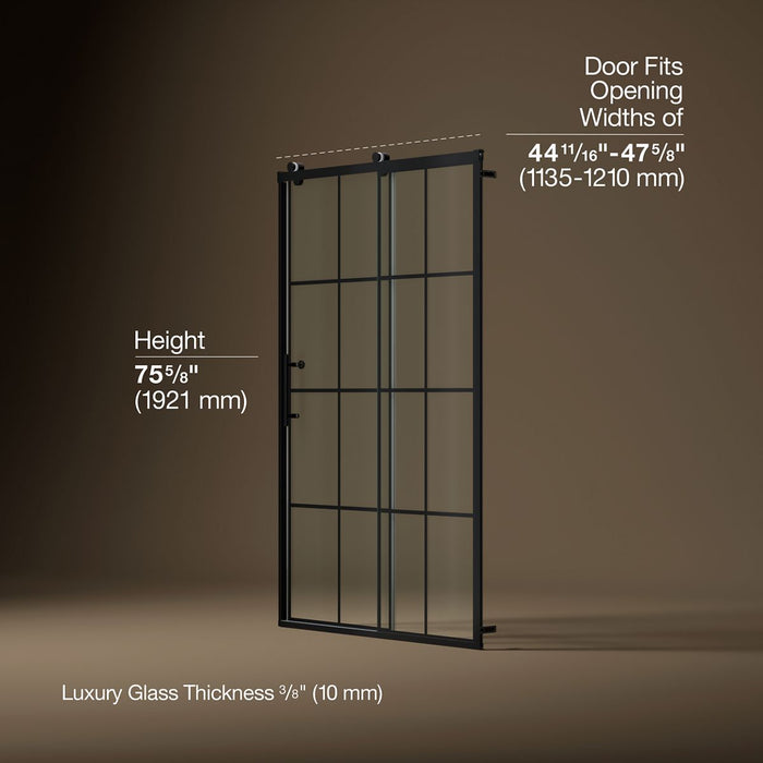 KOHLER K-702254-10G79 Rely 77" H sliding shower door with 3/8"-thick glass