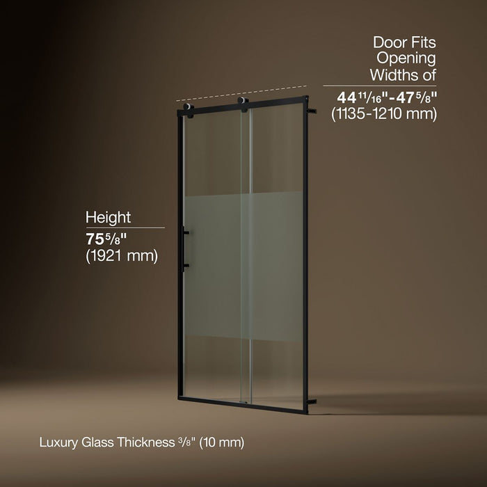 KOHLER K-702254-10G81 Rely 77" H sliding shower door with 3/8"-thick glass