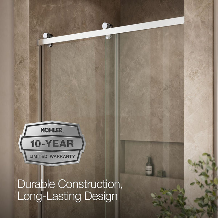 KOHLER K-702254-10L Rely 77" H sliding shower door with 3/8"-thick glass