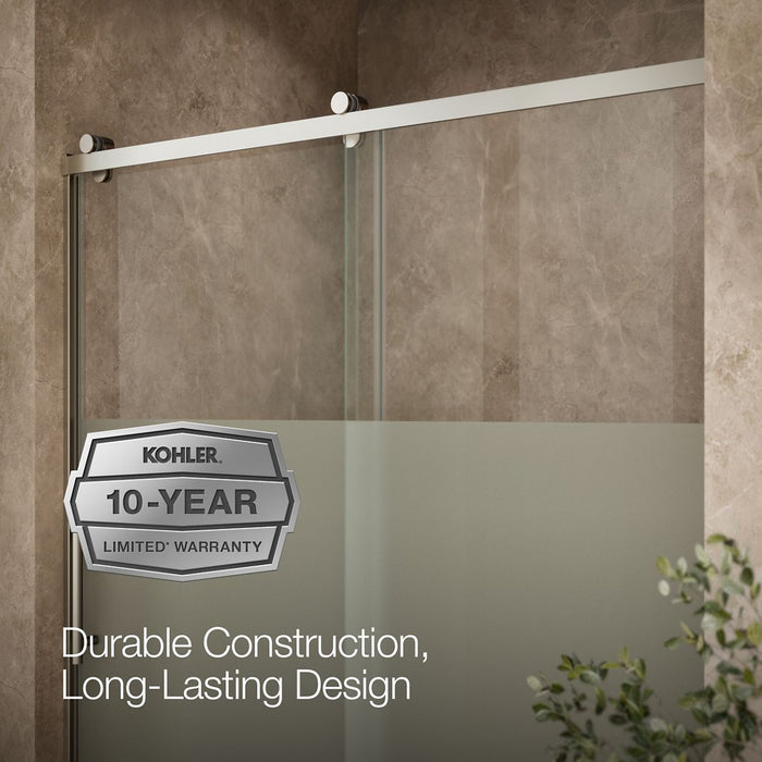 KOHLER K-702256-10G81 Rely 77" H sliding shower door with 3/8"-thick glass