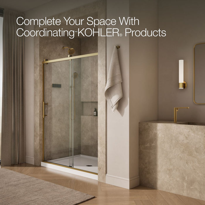 KOHLER K-702256-10L Rely 77" H sliding shower door with 3/8"-thick glass