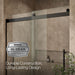 KOHLER K-702419-L Levity Frameless sliding bath door, 61-9/16" H x 56-5/8 - 59-5/8" W, with 5/16"-thick Crystal Clear...